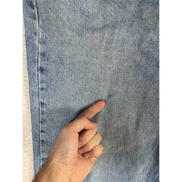 Vintage Carhartt Jeans Mens 36x30 Blue 5 Pocket Logo Patch READ/WORN - Picture 5 of 16